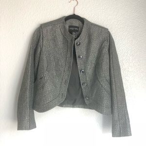 ETCETERA Wool Blend Black And White Blazer